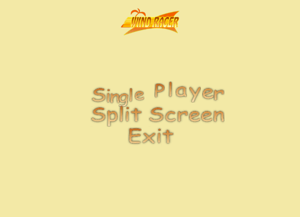 WindRacer Main Menu